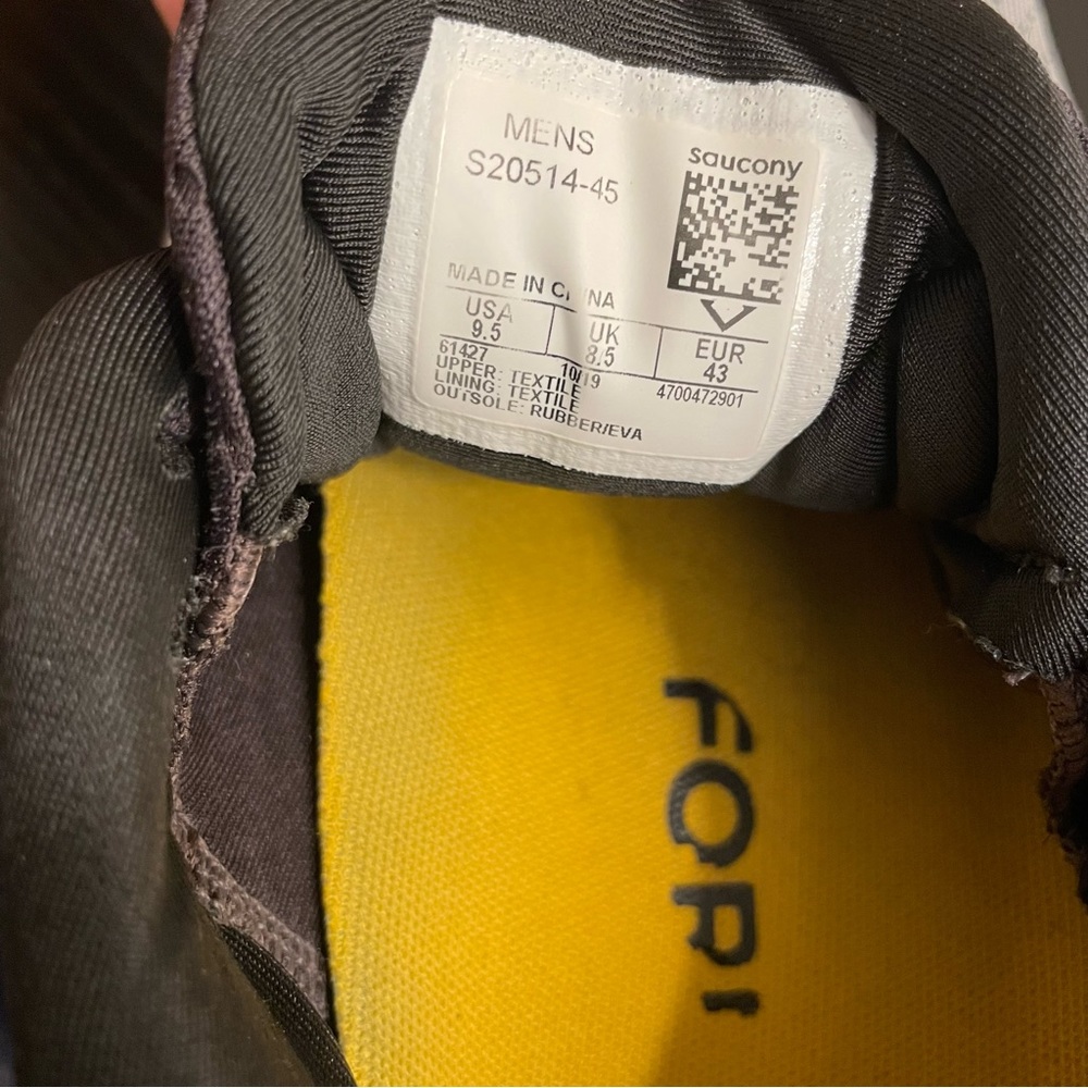 Saucony Ride ISO 2 - Gray & Yellow - Picture 5 of 7